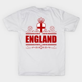 ENGLAND FOOTBALL GIFTS | RED VIGNETTE LINEART T-Shirt